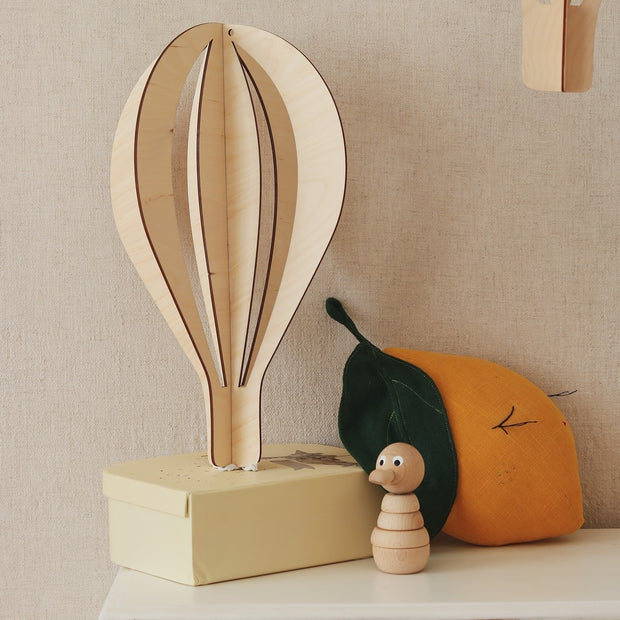 3D Wooden Ceiling Decoration - Set of 3 Hot Air Baloons