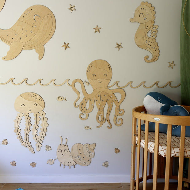 Wooden Wall Decoration - Crab