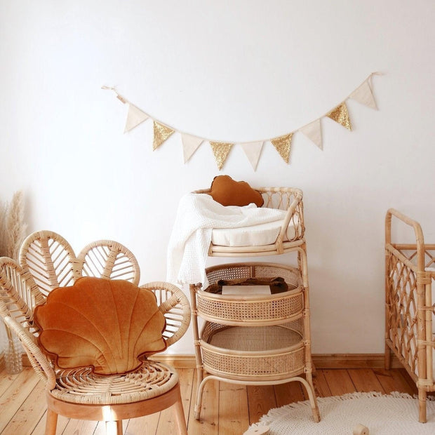 Sequin Garland - Gold and Beige