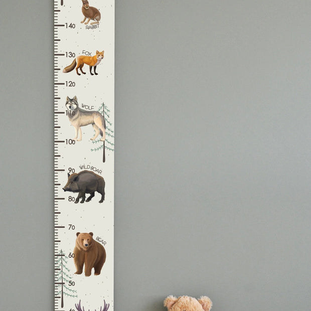 Growth Chart For Kids - Wild Animals