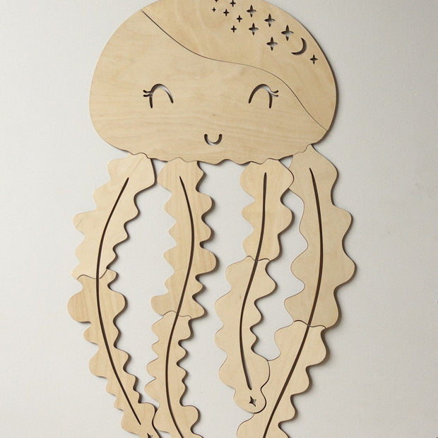 Wooden Wall Decoration - Jellyfish