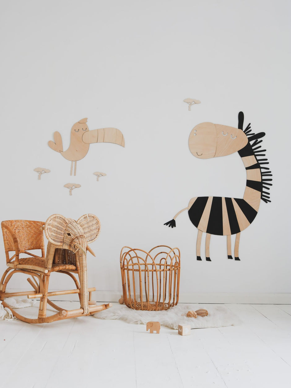 Safari Zebra – Wooden Wall Decoration