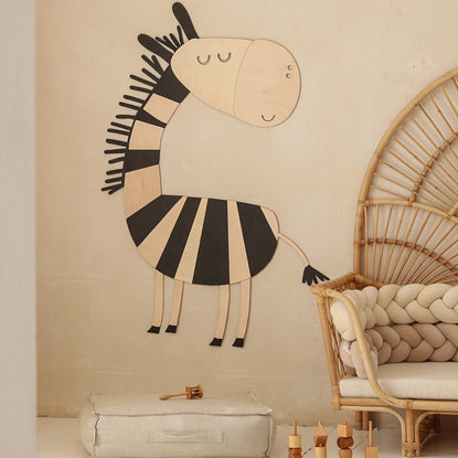 Safari Zebra – Wooden Wall Decoration