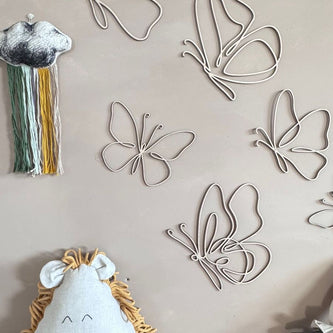 Wall decoration - Set of 6 Wooden Butterflies