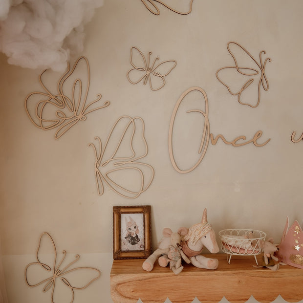 Wall decoration - Set of 6 Wooden Butterflies