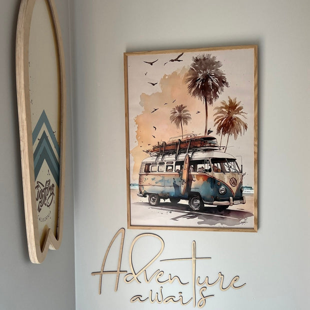 Wooden Wall Sign - Adventure Awaits