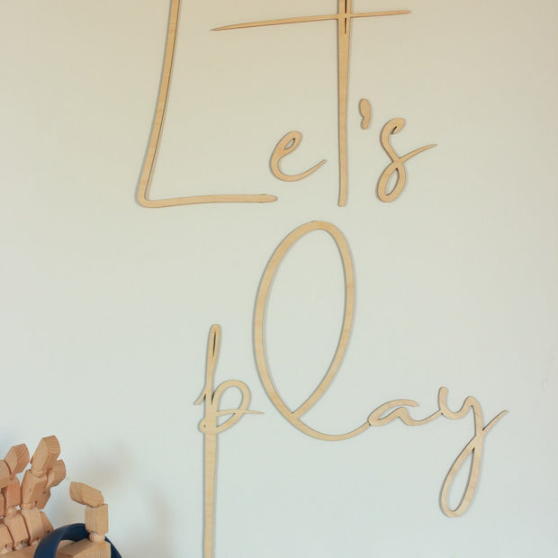 Wooden Wall Sign - Let's Play