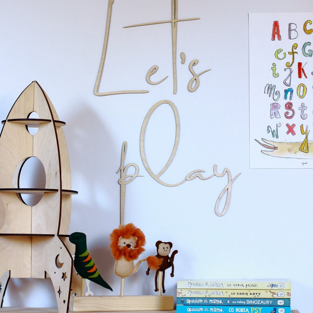 Wooden Wall Sign - Let's Play