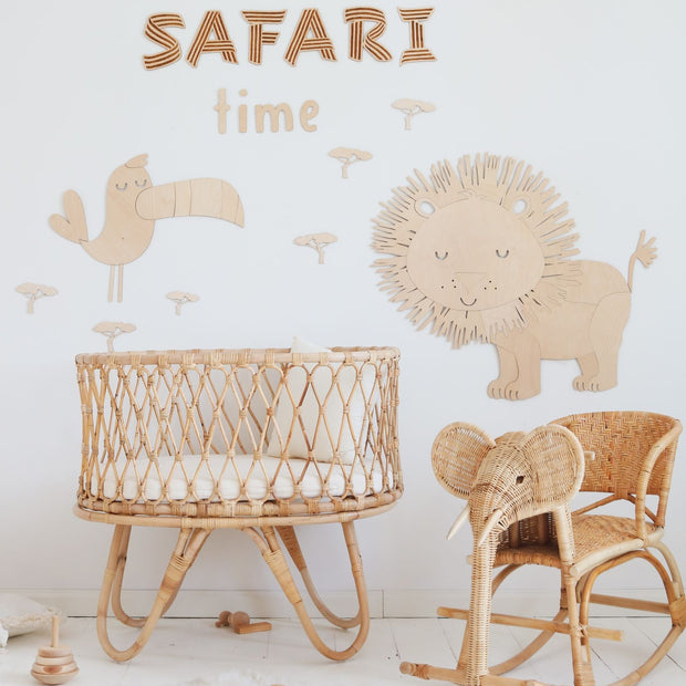 Wooden Wall Sign - Safari Time