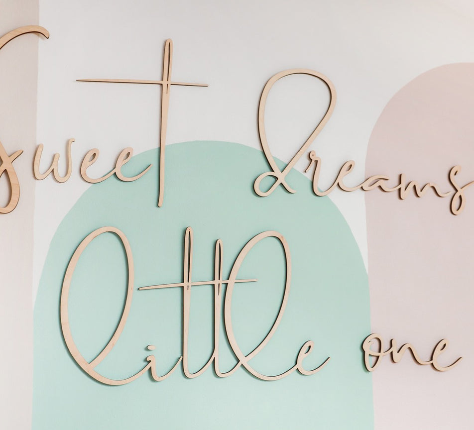 Wooden Wall Sign - Sweet Dreams Little One